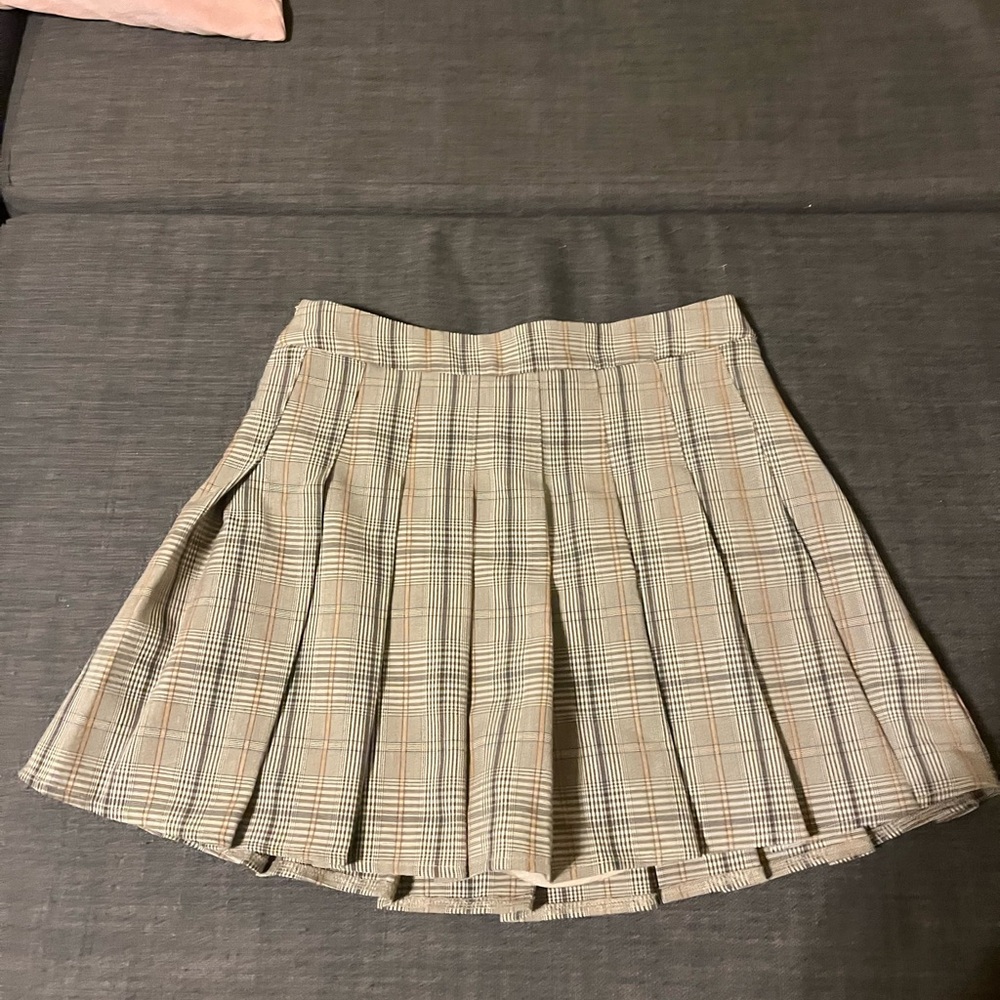 Plaid Beige Skirt